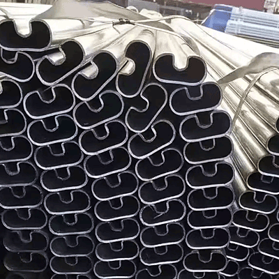 Grooved profiled steel tube